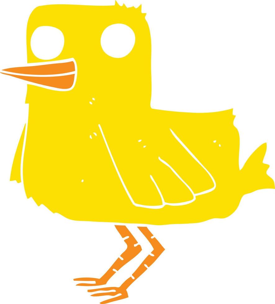 Cartoon-Ente im flachen Farbstil vektor