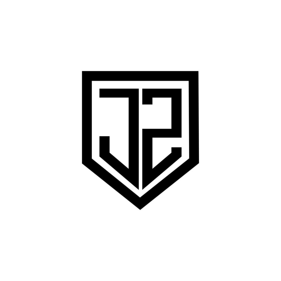 Jz-Brief-Logo-Design mit weißem Hintergrund in Illustrator. Vektorlogo, Kalligrafie-Designs für Logo, Poster, Einladung usw. vektor