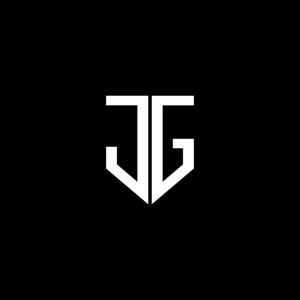 jg-Buchstaben-Logo-Design mit schwarzem Hintergrund in Illustrator. Vektorlogo, Kalligrafie-Designs für Logo, Poster, Einladung usw. vektor