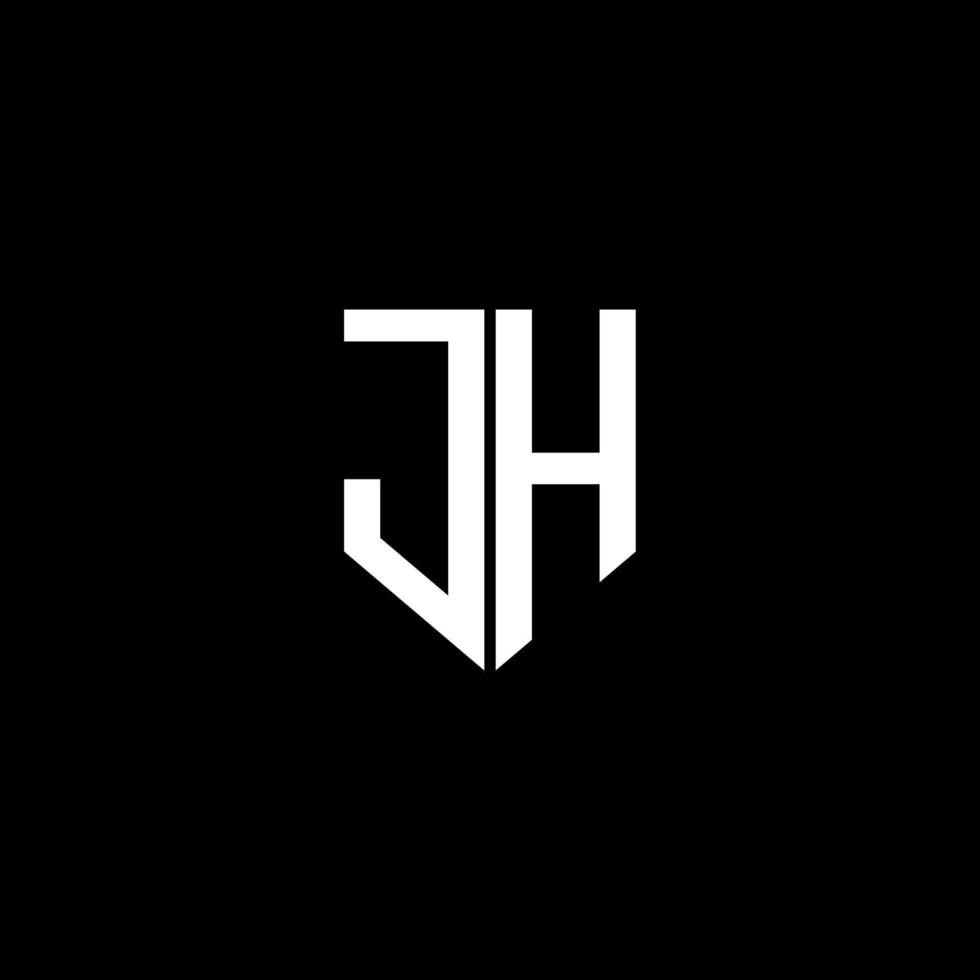 J H brev logotyp design med svart bakgrund i illustratör. vektor logotyp, kalligrafi mönster för logotyp, affisch, inbjudan, etc.
