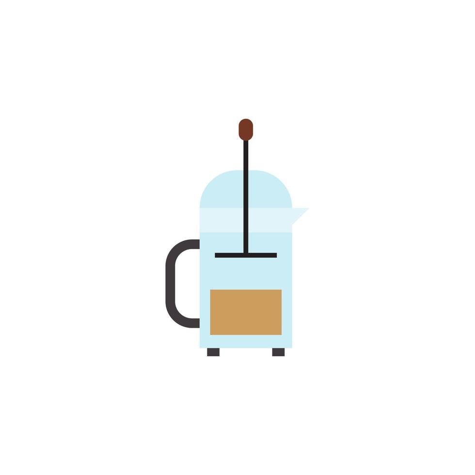 French Press Kaffeevektor für Website-Symbol-Icon-Präsentation vektor