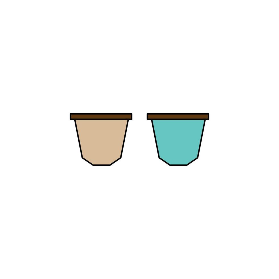 Kaffeekapselvektor für die Symboldarstellung der Website vektor