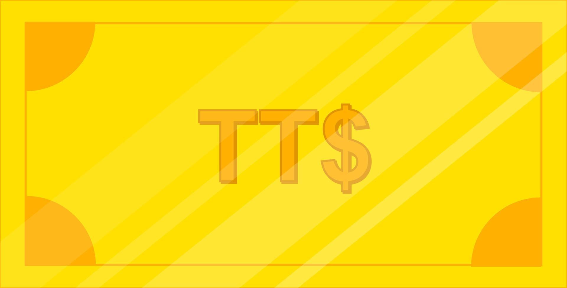 trinidad und tobago flaggenvektor handgezeichnet, trinidad und tobago dollar vektor handgezeichnet