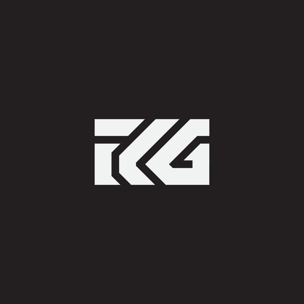 första brev fcg monogram logotyp mall. vektor