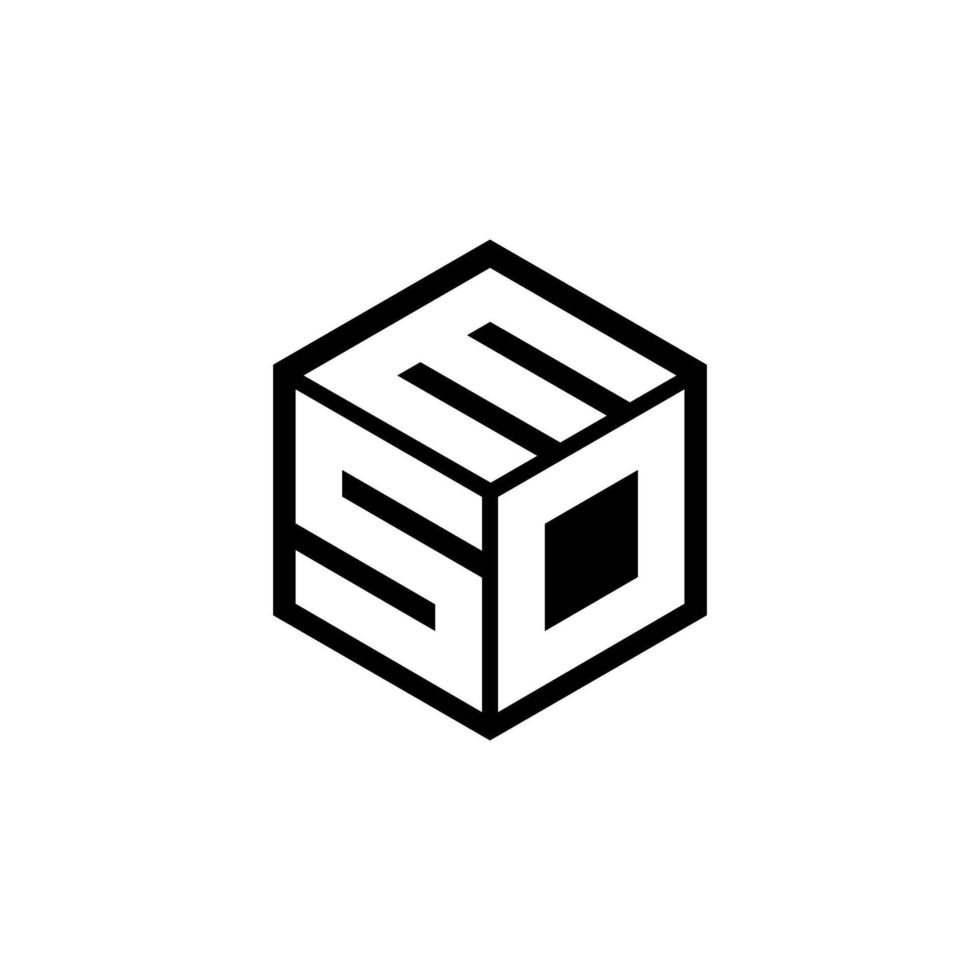 sdm-Brief-Logo-Design mit weißem Hintergrund im Illustrator. Vektorlogo, Kalligrafie-Designs für Logo, Poster, Einladung usw. vektor