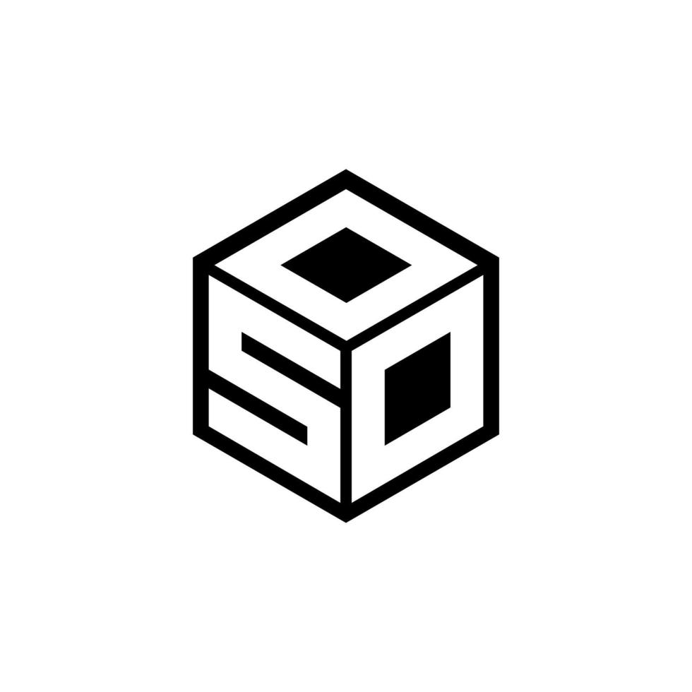 sdo-Brief-Logo-Design mit weißem Hintergrund in Illustrator. Vektorlogo, Kalligrafie-Designs für Logo, Poster, Einladung usw. vektor