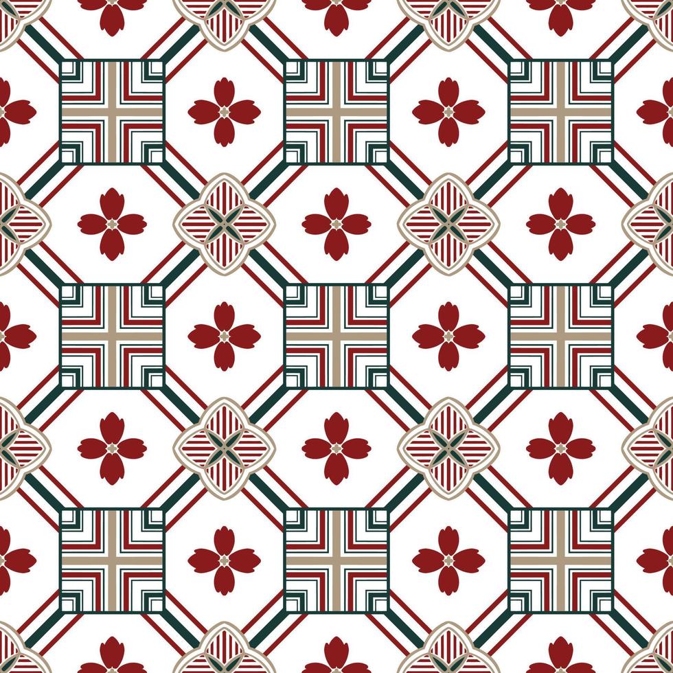 Nahtloses Muster dekorativ, Blumenmuster im Vintage-Mandala-Stil für Tätowierungen, Stoffe oder Dekorationen und mehr vektor