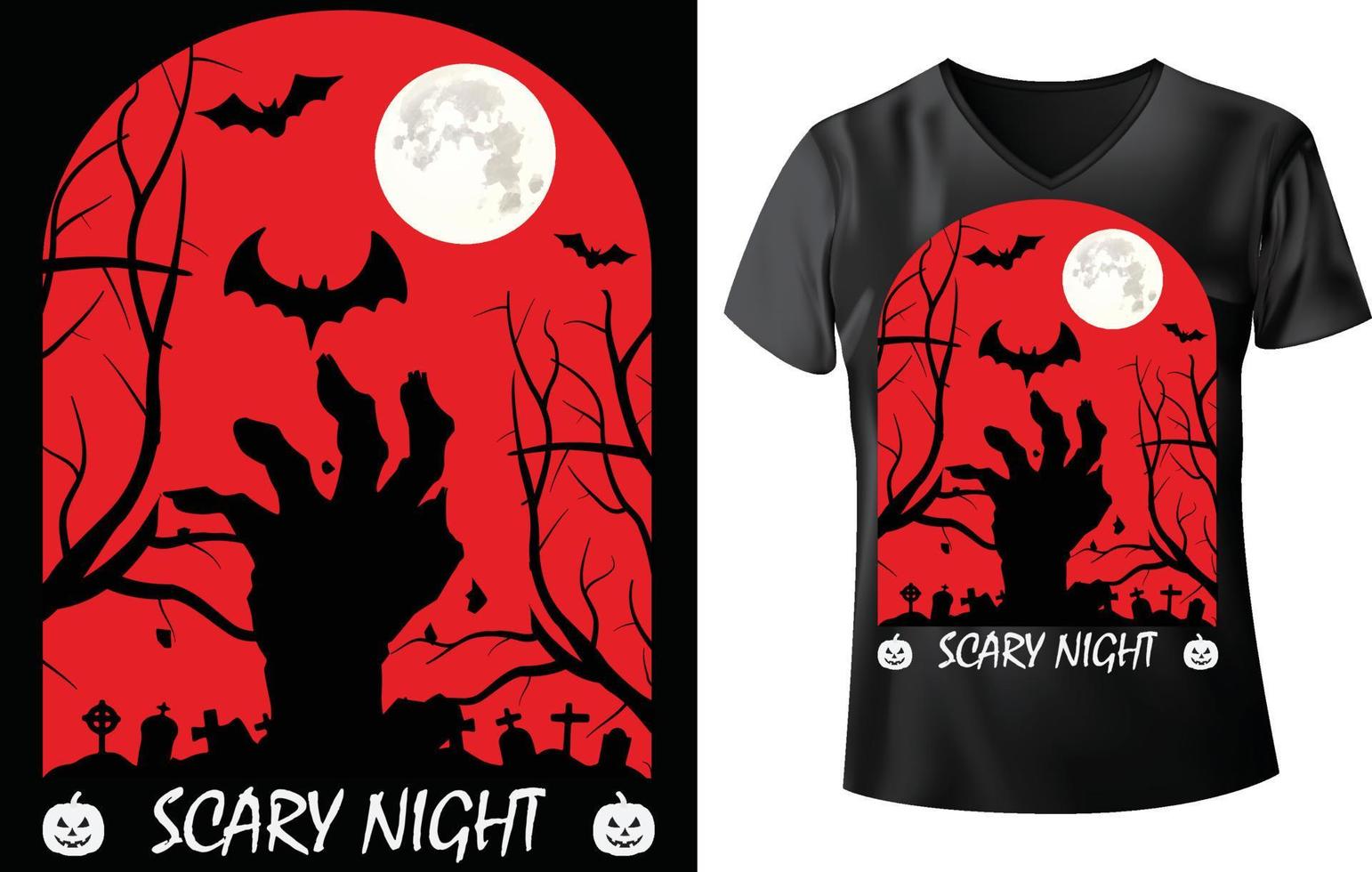 Halloween-T-Shirt-Design vektor