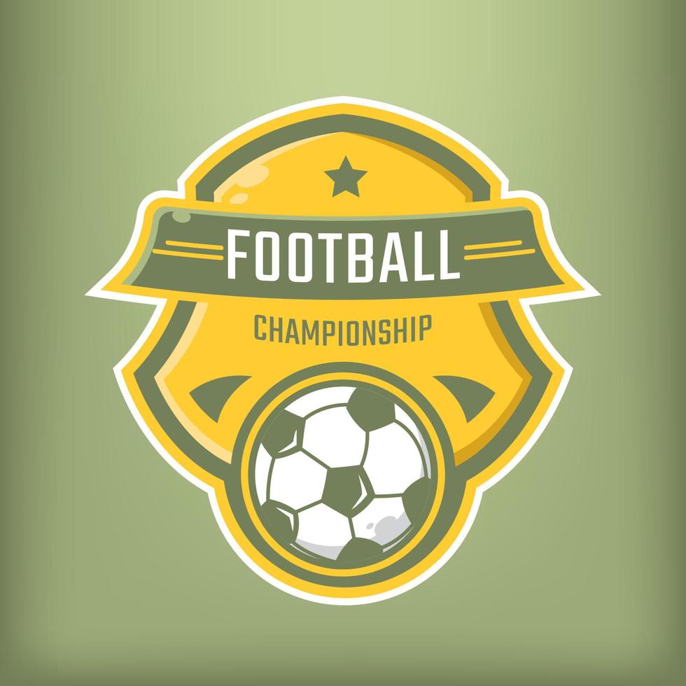 Championship-Fußball-Logo in eleganter Goldfarbe vektor