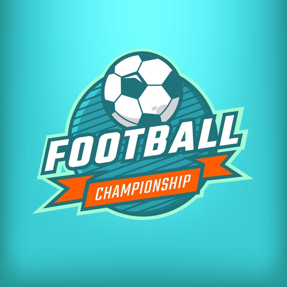 fotboll emblem logotyp grafisk med text vektor