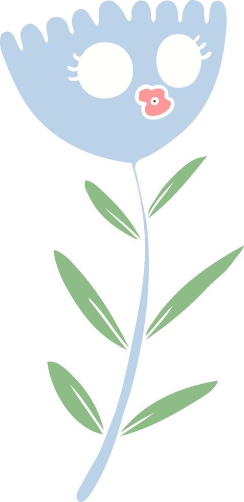 Cartoon-Blumentanzen im flachen Farbstil vektor