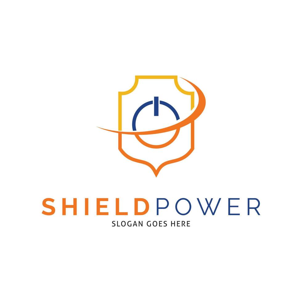 Swoosh Schild Macht Symbol Vektor Logo Vorlage Illustration Design