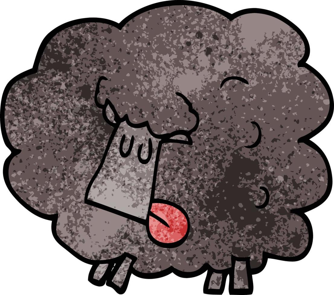 Cartoon-Doodle schwarze Schafe vektor