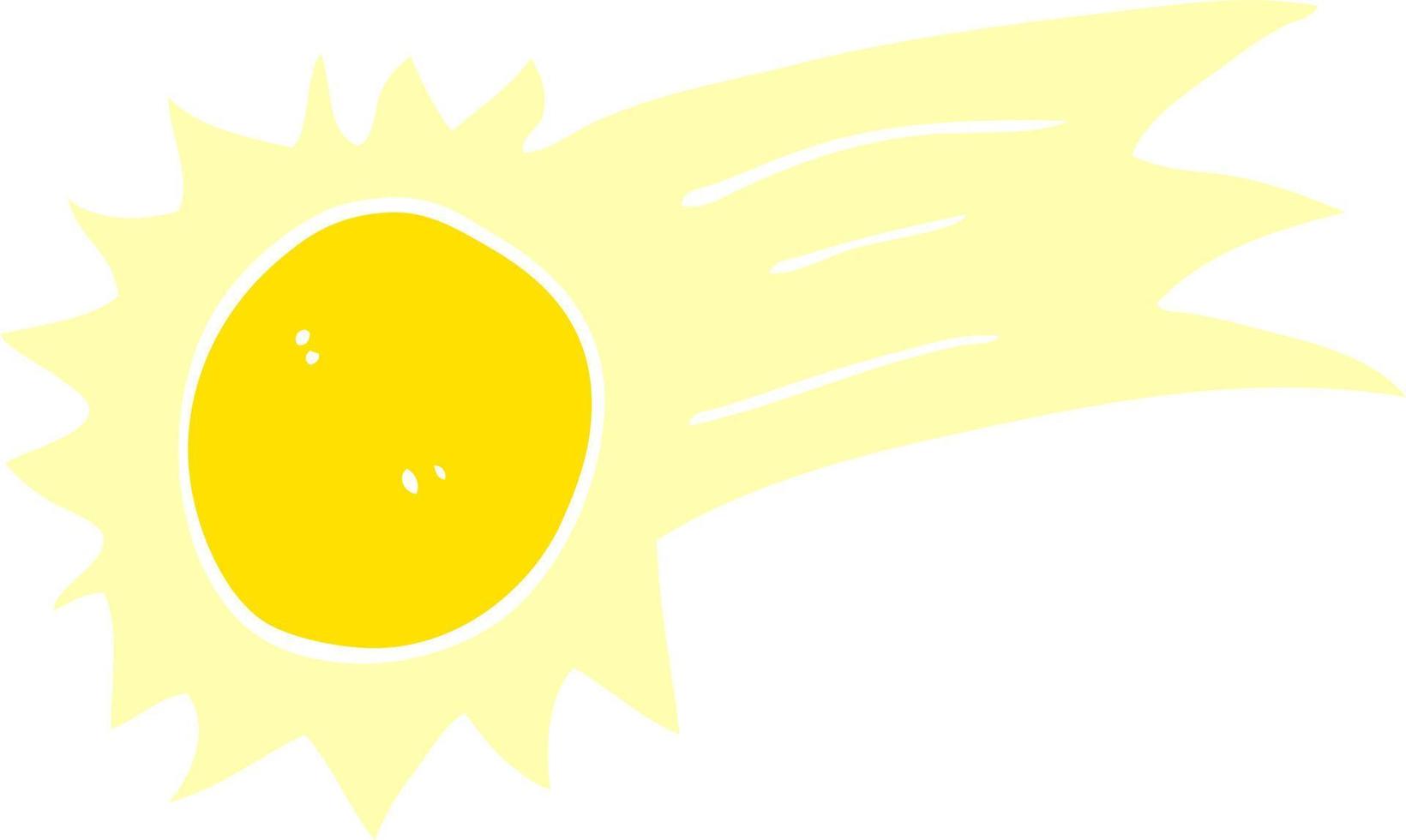 tecknad serie klotter flygande Sol vektor
