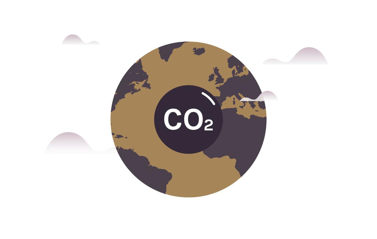 umweltschutz und versuchen, die co2-emission zu reduzieren, arbeiten in der flachen vektorillustration des grünen recyclingindustriekonzepts. vektor