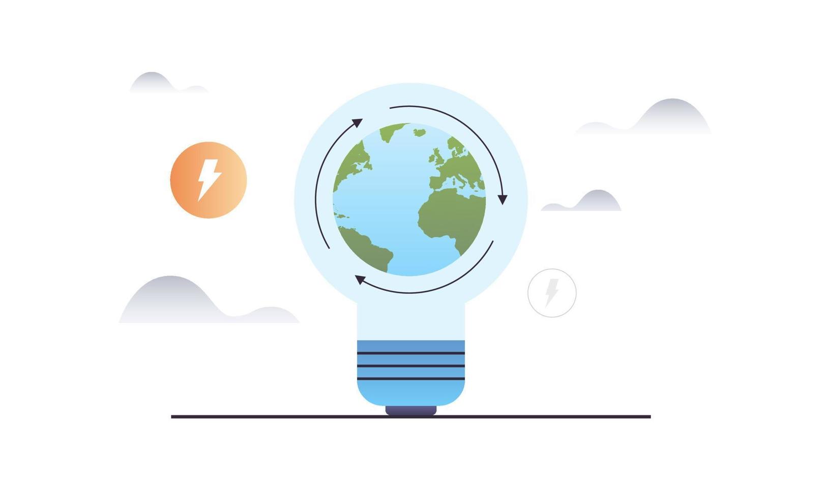 cirkulär ekonomi och hållbar ekonomisk tillväxt strategi, Resurser återanvändning, esg grön energi industri begrepp platt vektor illustration.