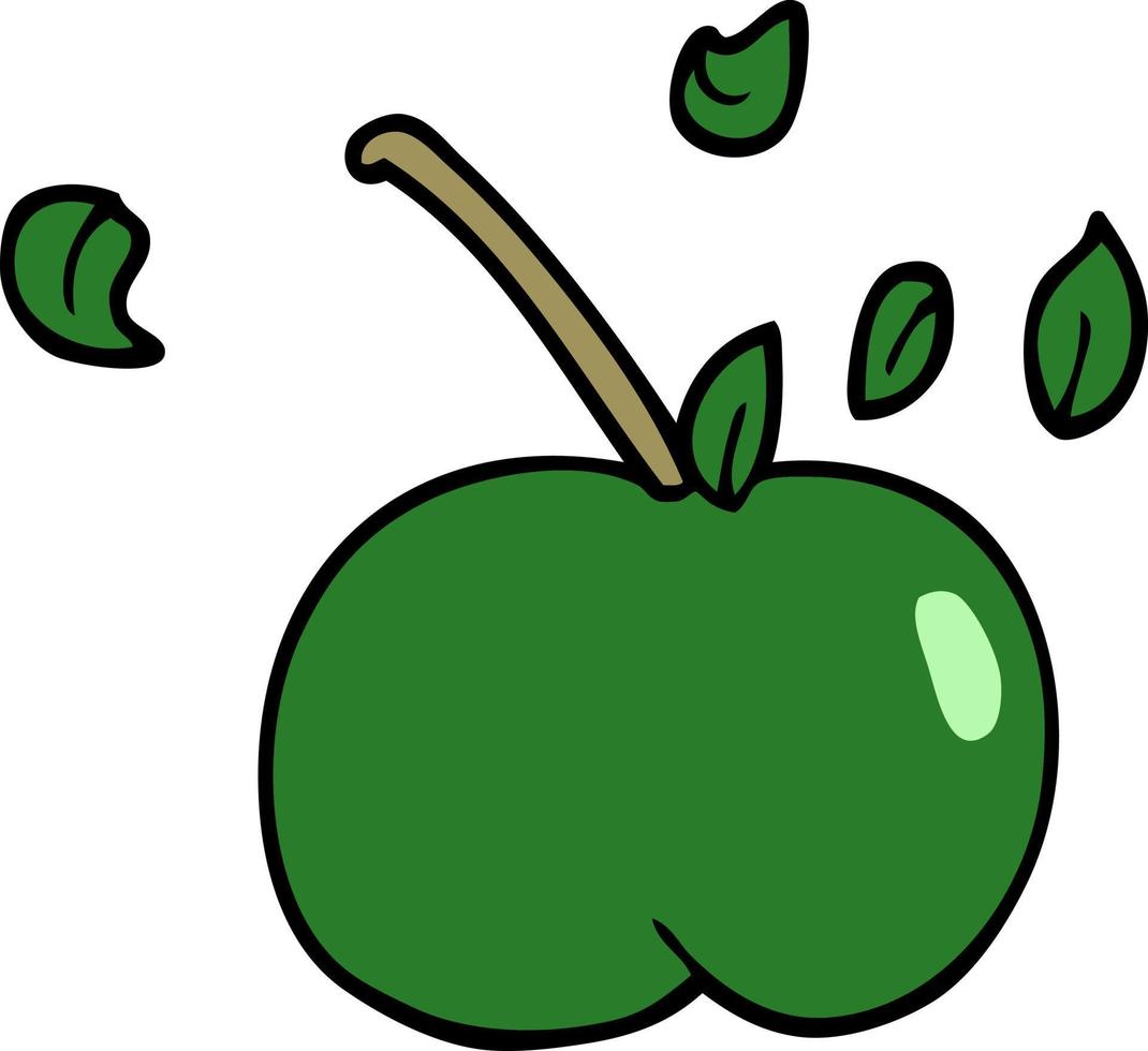 Cartoon-Doodle saftiger Apfel vektor