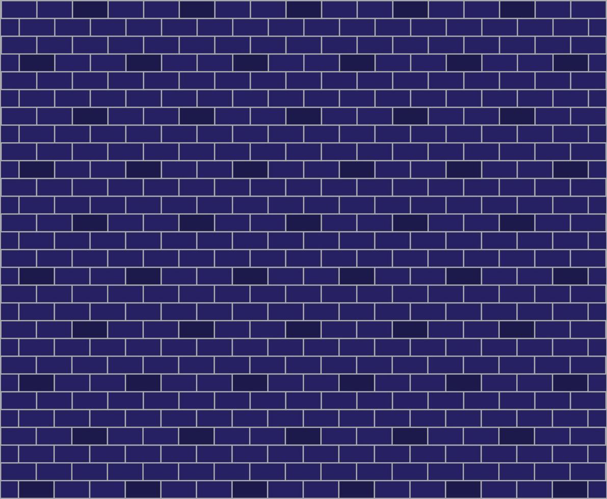 blauer nahtloser Farbbacksteinmauerhintergrund. Vektordesign. vektor