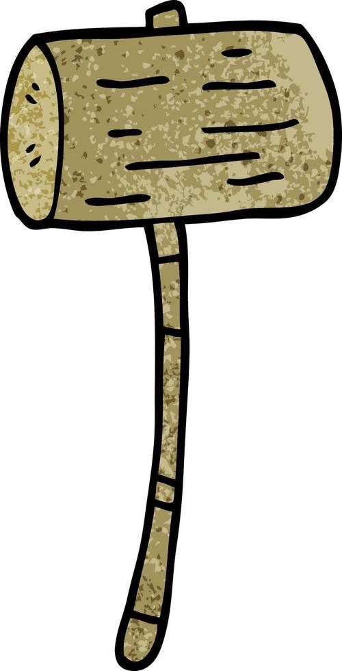 Cartoon Doodle Holzhammer vektor