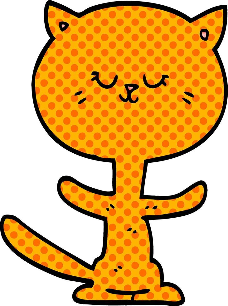 Cartoon-Doodle tanzende Katze vektor