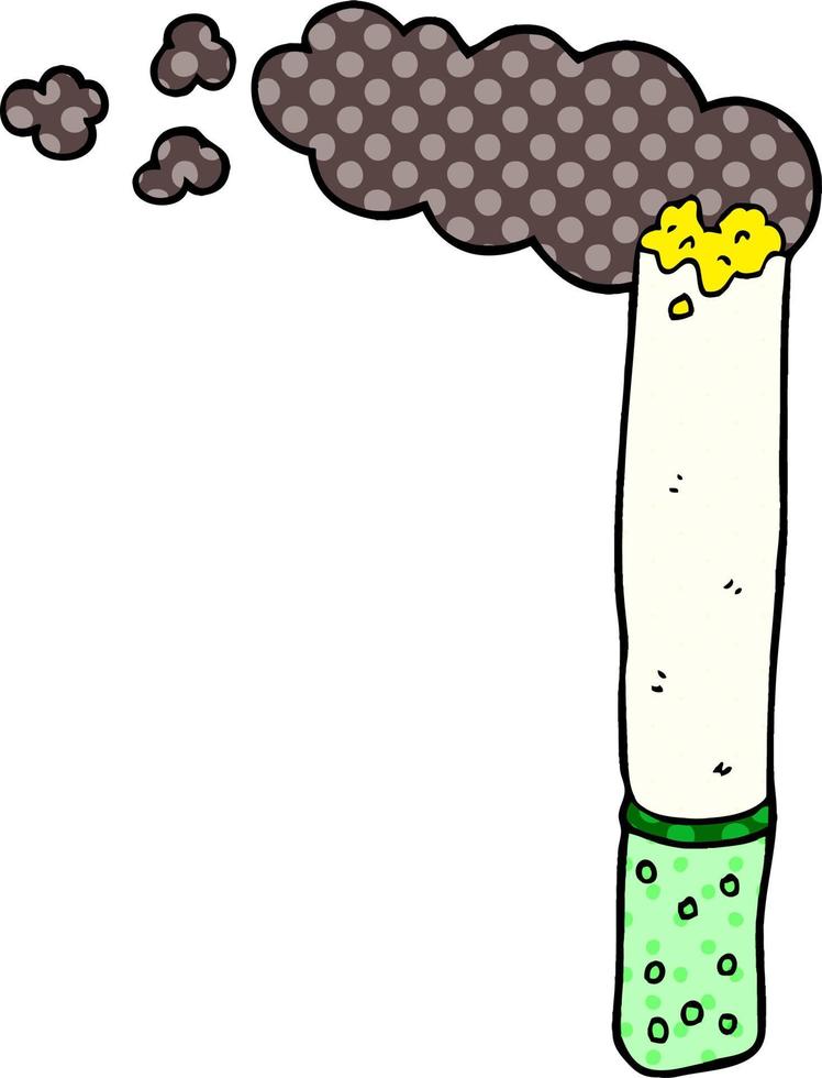 tecknad serie klotter cigarett vektor