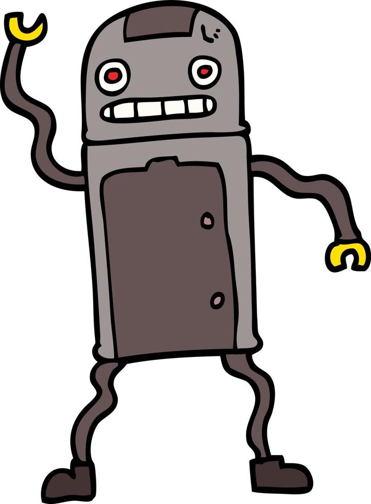 Cartoon-Doodle-Roboter vektor