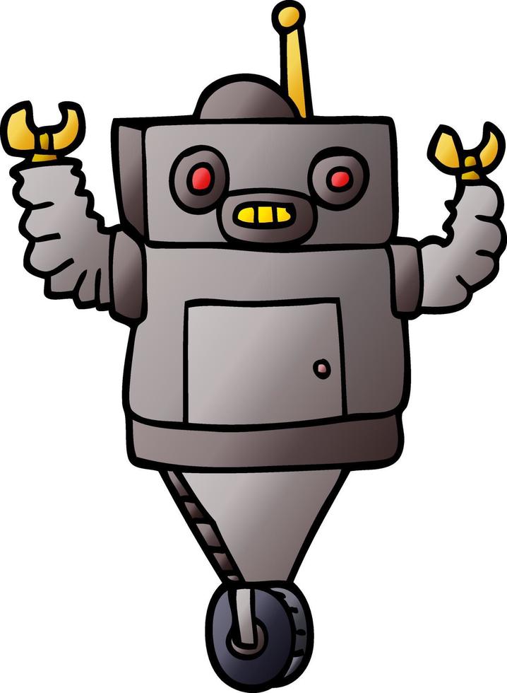 Cartoon-Doodle-Roboter vektor