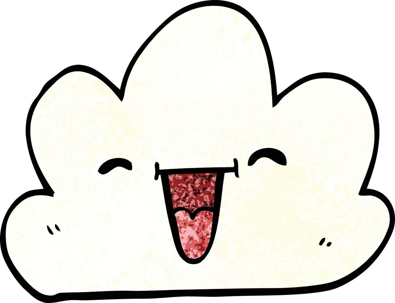 tecknad serie klotter uttrycksfull väder moln vektor