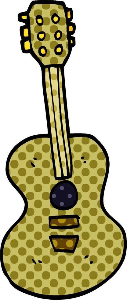 Cartoon-Doodle alte Gitarre vektor