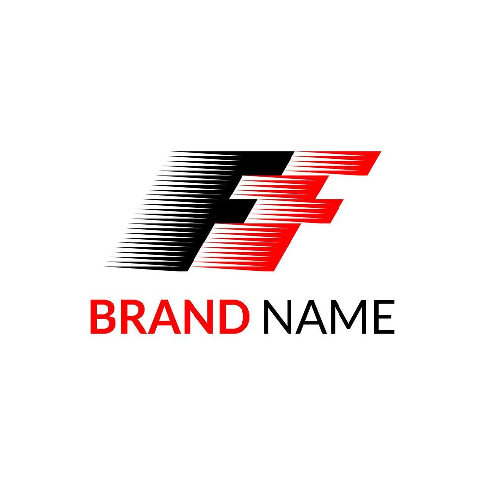 enkel modern brev ff logotyp design vektor