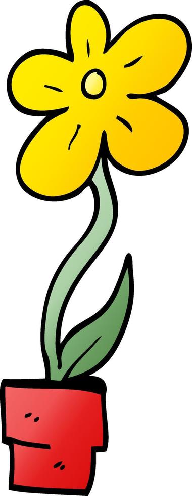 Cartoon-Doodle-Blumentopf vektor