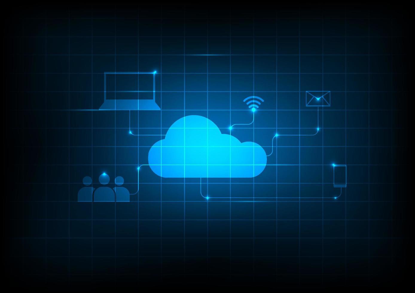 cloud computing technology bakgrund vektor