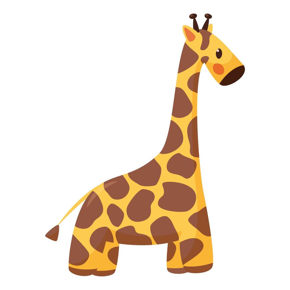 kinderspielzeug niedliche giraffe isolierte vektorillustration vektor