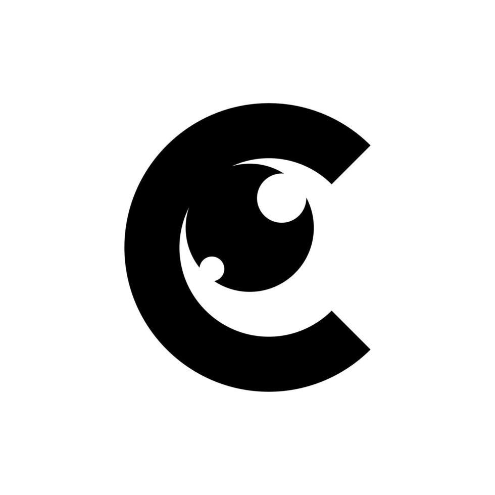 brev c öga logotyp design mall vektor