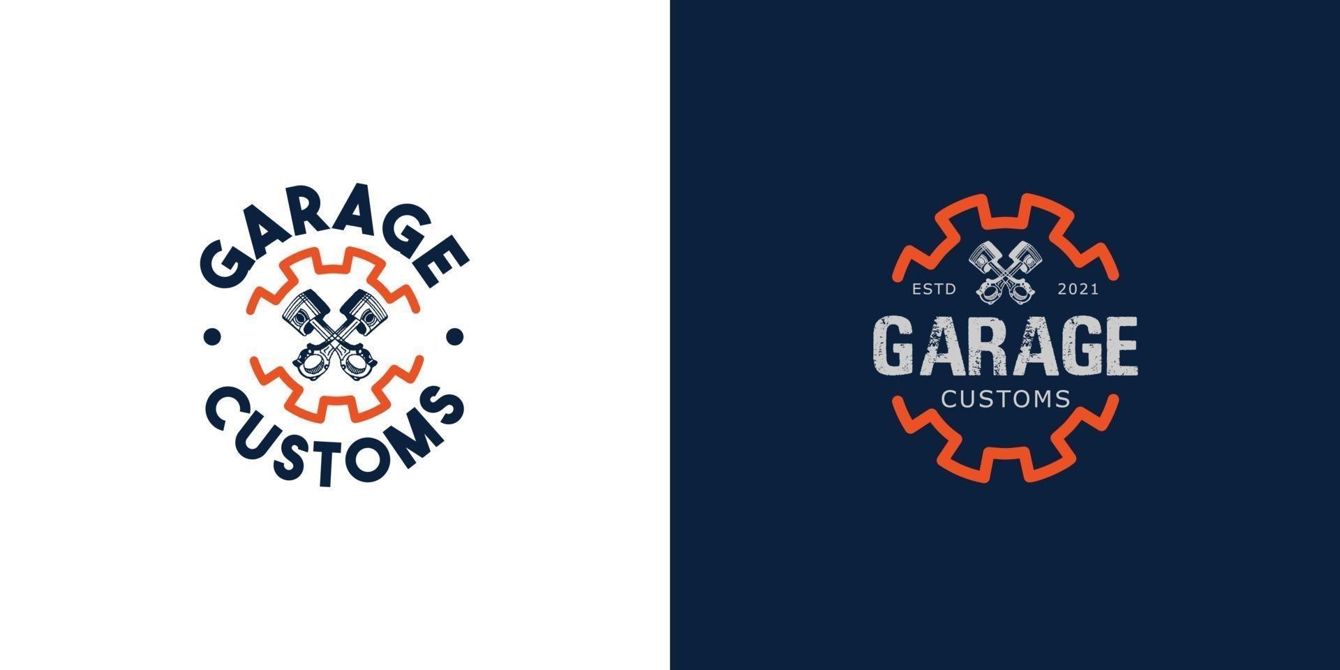 Garage-Logo-Design-Konzept vektor