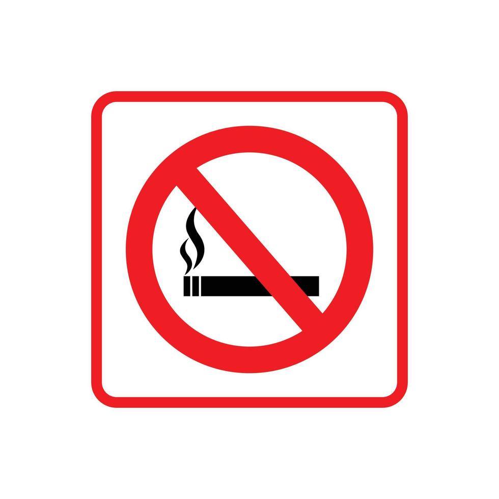 Vektor-Nichtraucher-Symbol. Geeignet für den Einsatz an öffentlichen Orten, an denen das Rauchen nicht gestattet ist. Rauchverbot. Bleiben Sie gesund ohne Zigarettenrauch. vektor