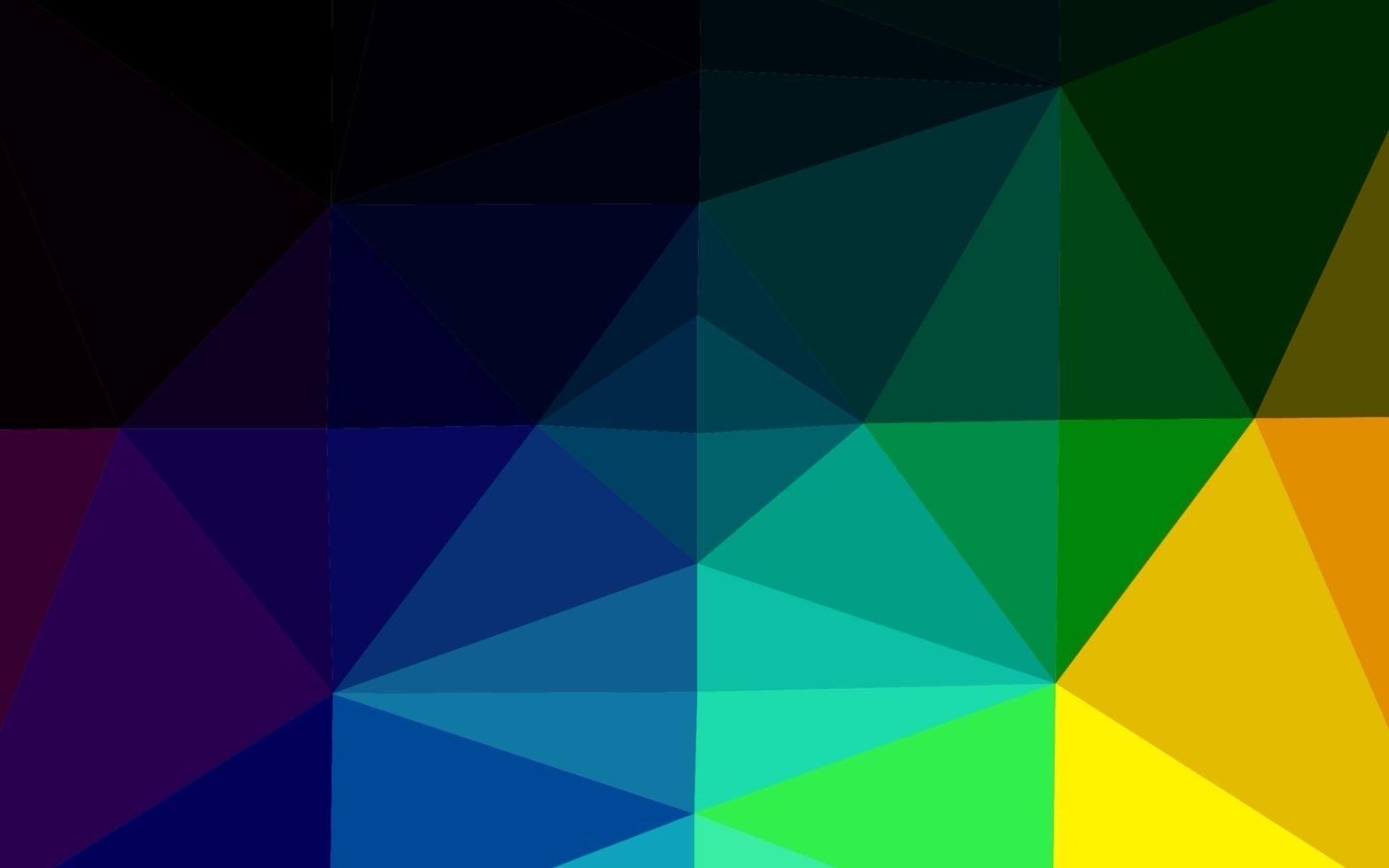 dunkle mehrfarbige, abstrakte polygonale Textur des Regenbogenvektors. vektor