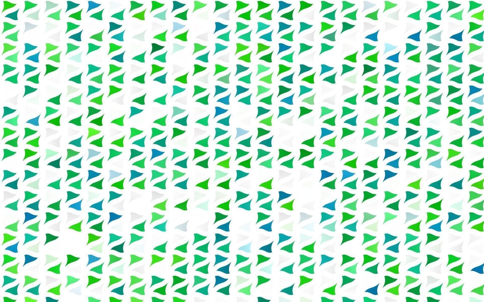 hellblauer, grüner Vektorhintergrund mit Linien, Dreiecken. vektor