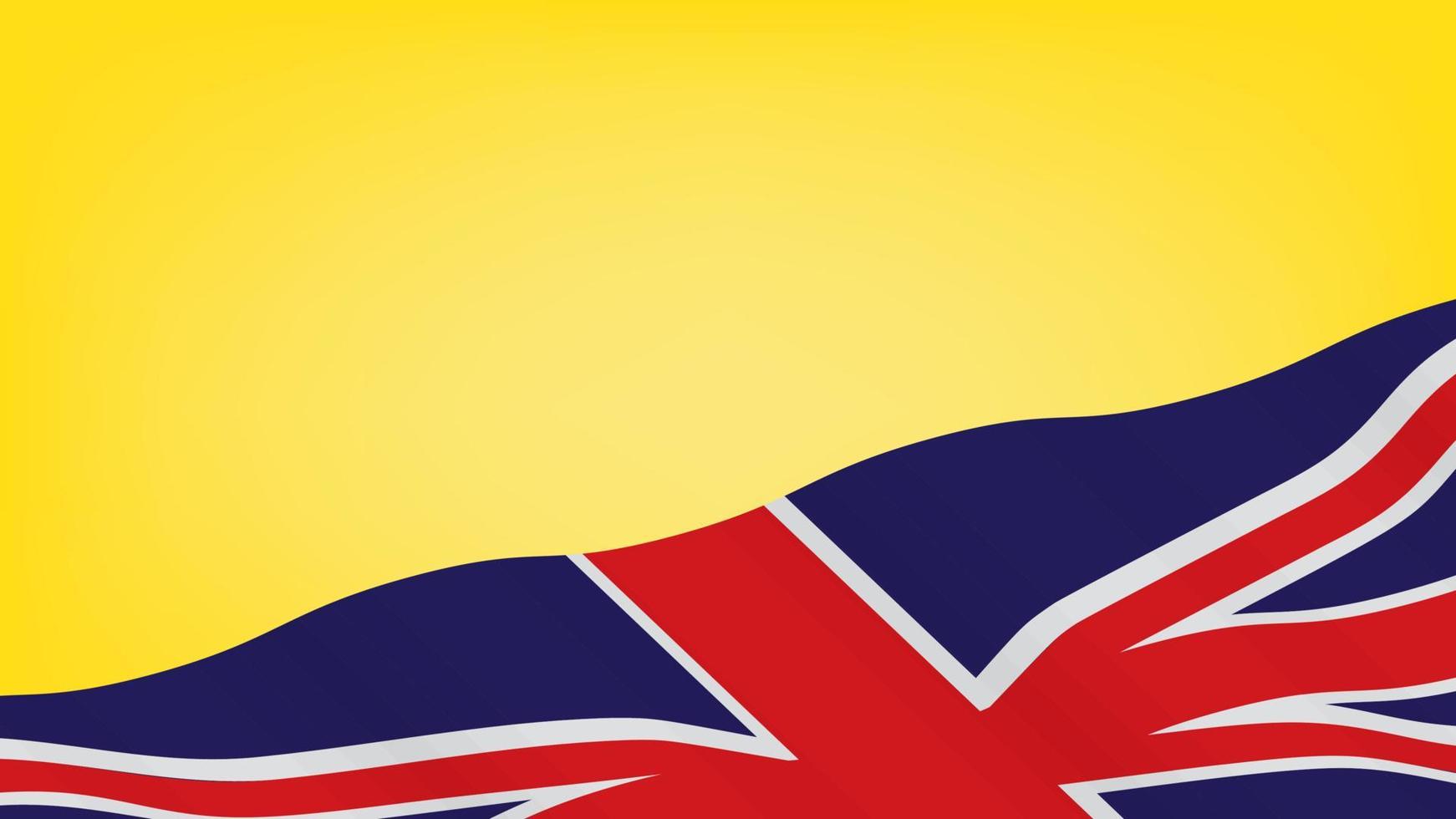 Isolierter britischer Hintergrund auf gelber Farbe. Gut für Event-Banner vektor