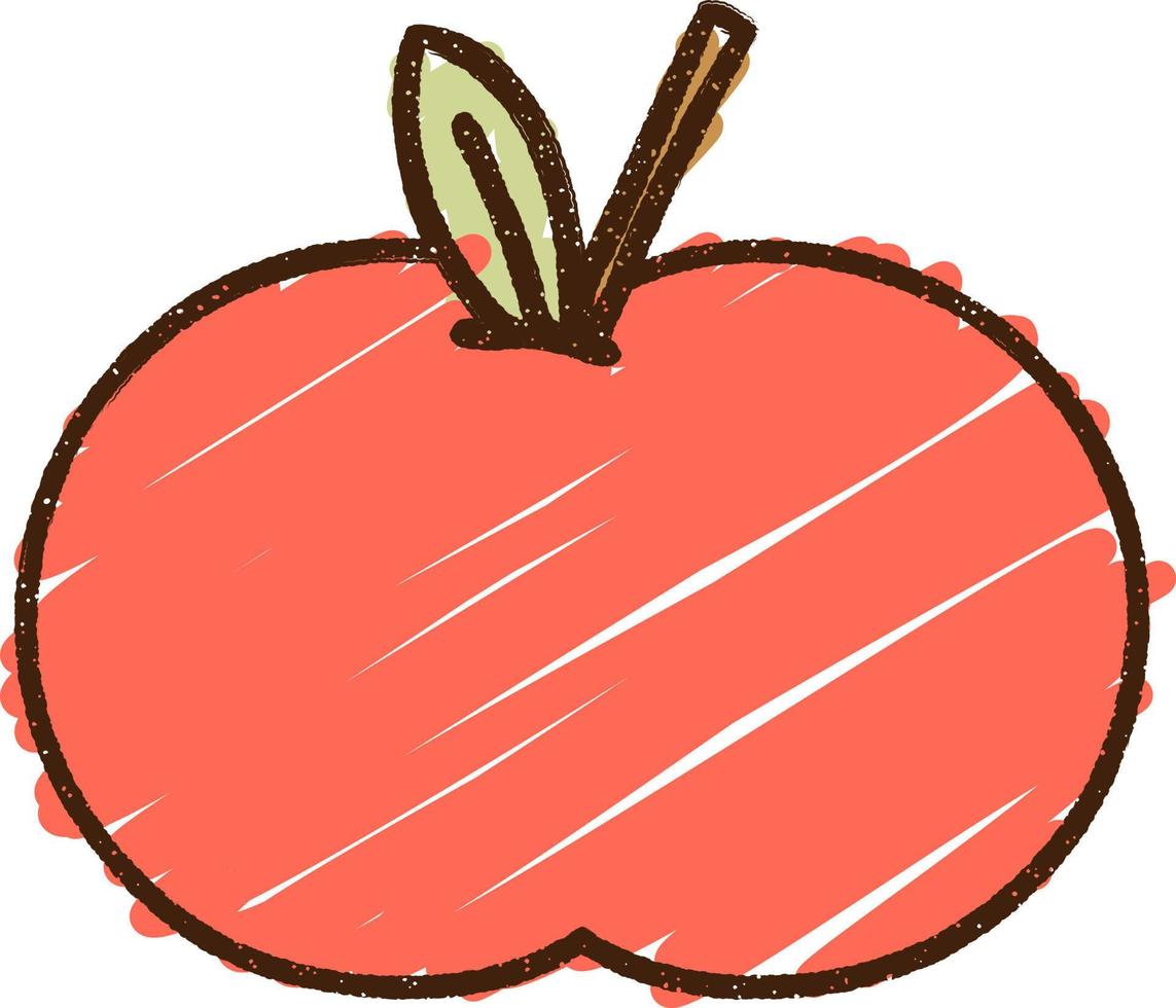 Apfelkreidezeichnung vektor
