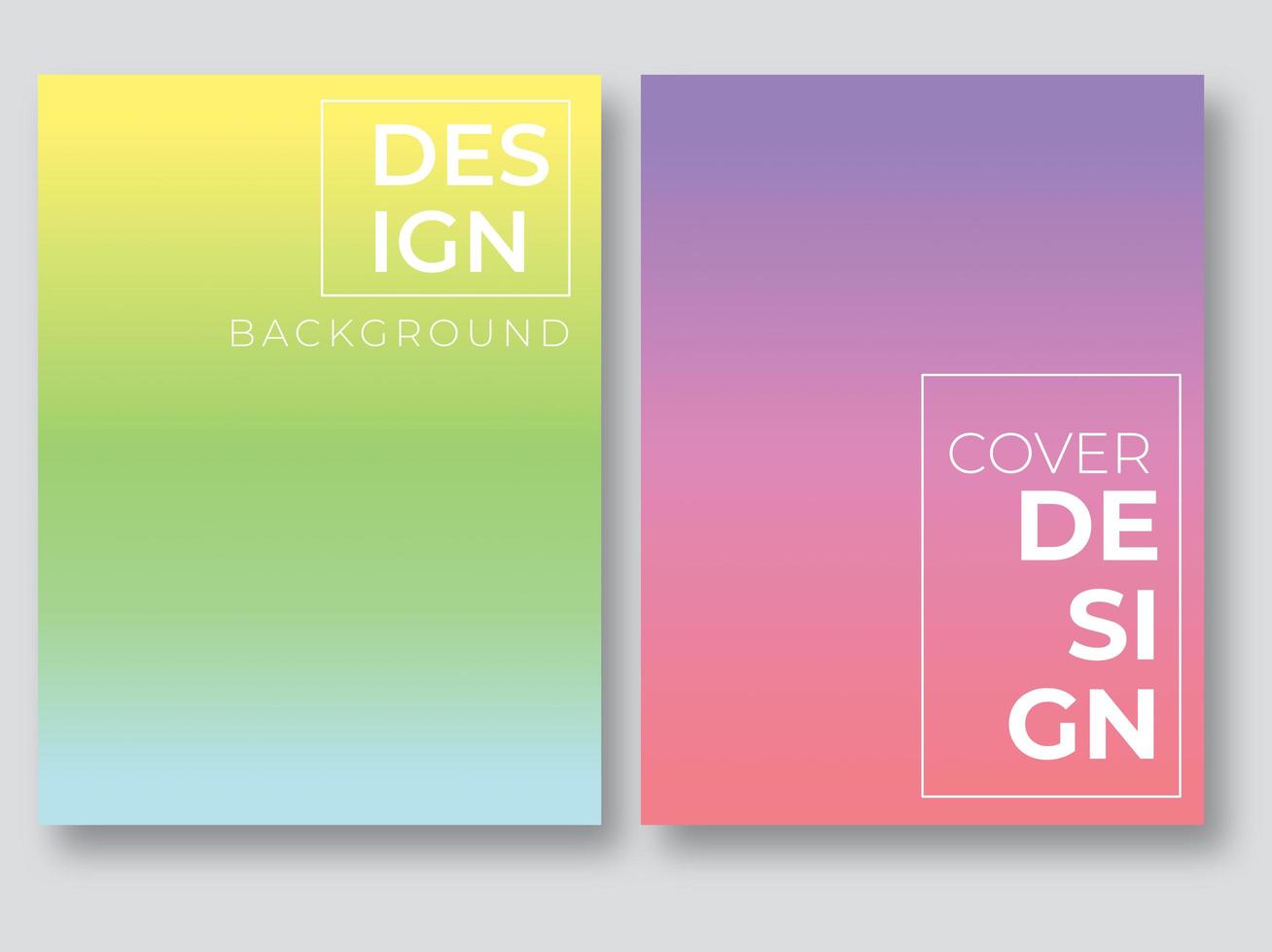 Pastell Gradient Cover Set vektor