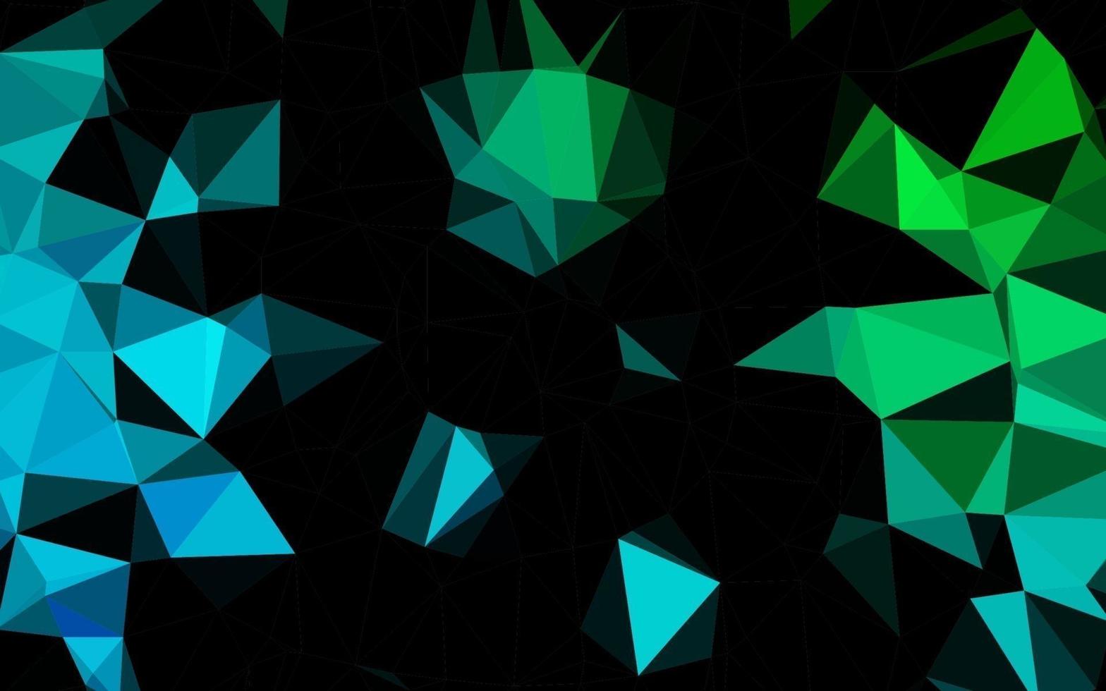 mörkblå, grön vektor abstrakt polygonal textur.