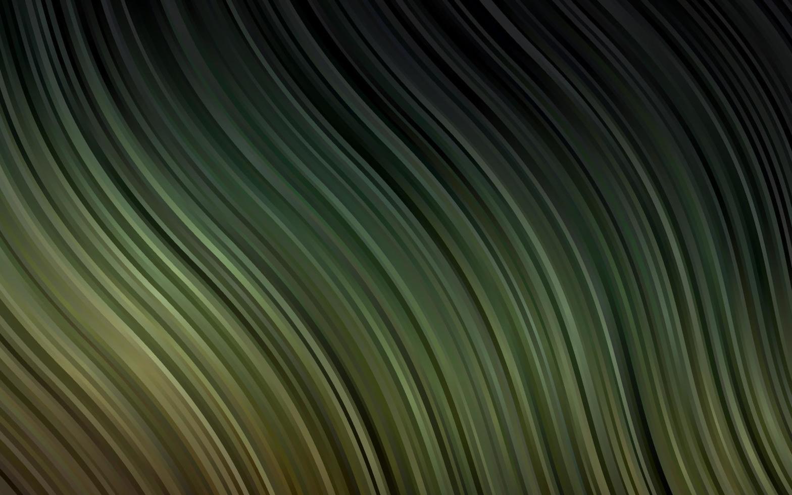 dunkelgrüne Vektorvorlage mit Linien, Ovalen. vektor