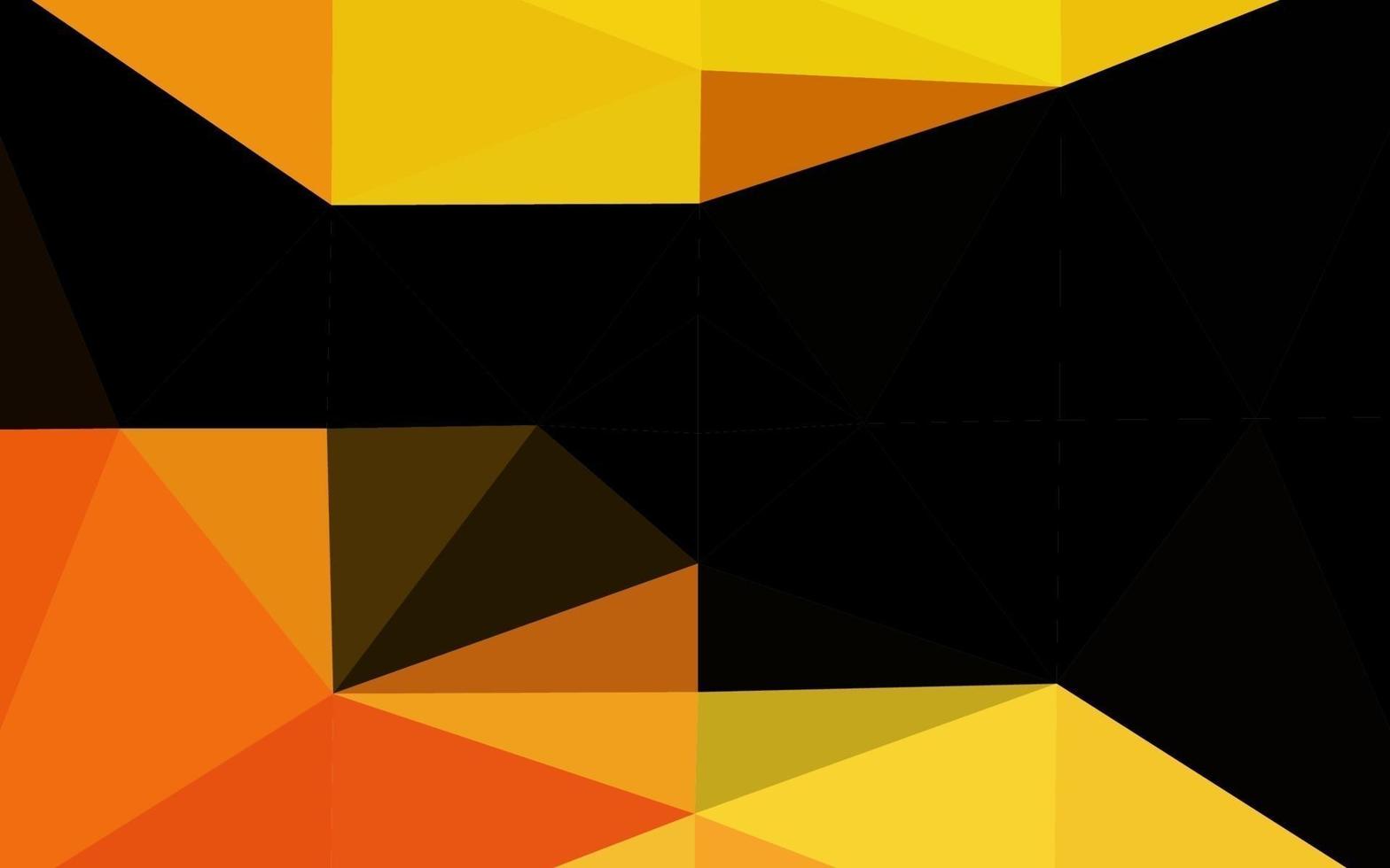 ljusgul, orange vektor abstrakt mosaikbakgrund.