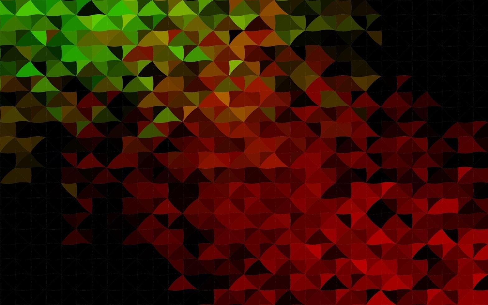 mörk grön, röd vektor textur i triangel- stil.