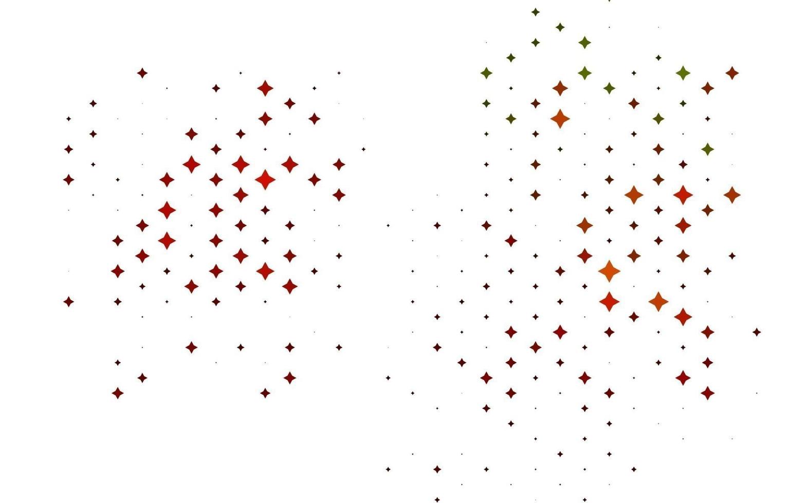 hellgrünes, rotes Vektorlayout mit hellen Sternen. vektor