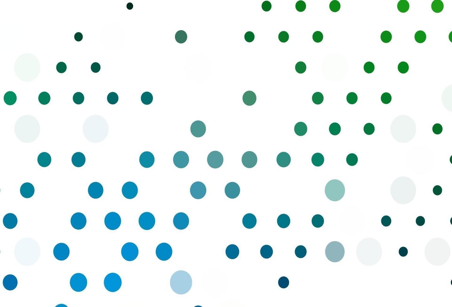 ljusblå, grön vektorbakgrund med prickar. vektor