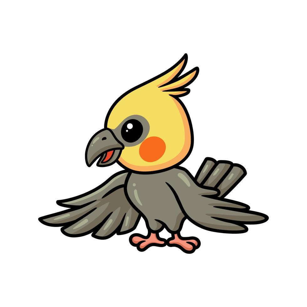 niedliche kleine Kakadu-Cartoon-Aufstellung vektor