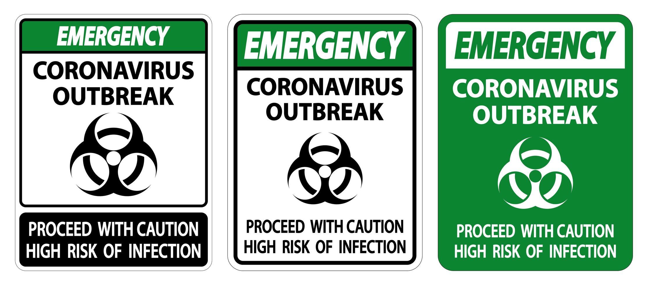 coronavirus utbrott teckenuppsättning vektor