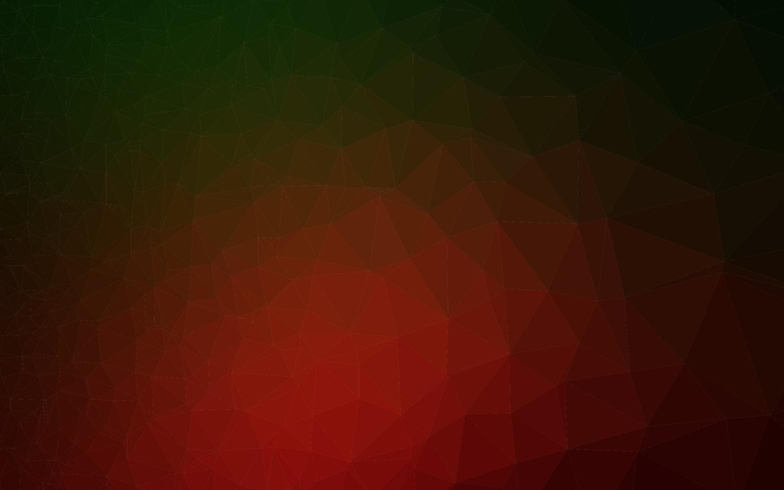 mörk grön, röd vektor abstrakt mosaik- bakgrund.
